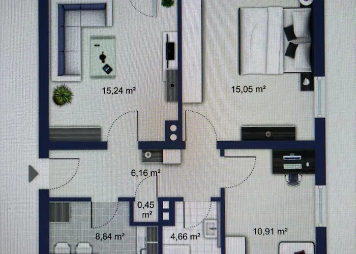 Apartamento Modern 2-bedroom Near Messe 2-4 Guests *